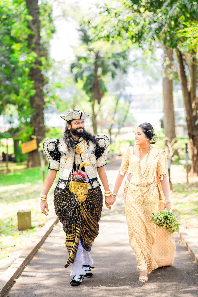 Traditional Sri Lankan wedding water ritual symbolizing unity