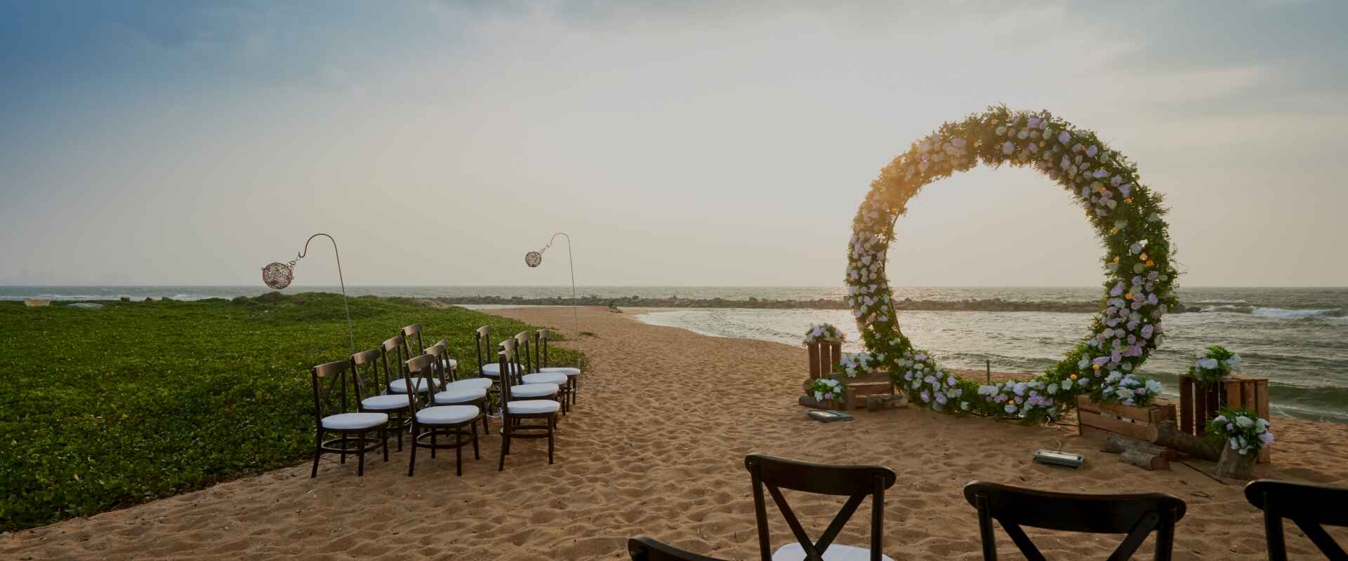 Beach wedding at Pegasus Reef Hotel